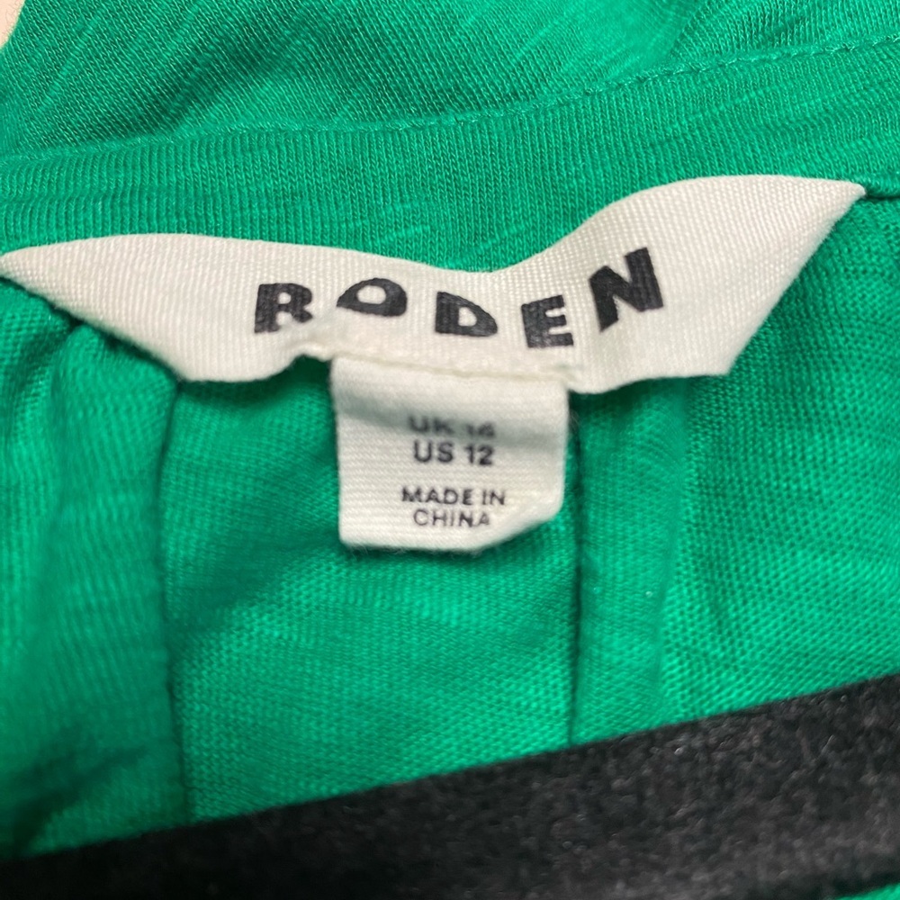 Boden Embroidered Detail Top Size US 12 Green - Picture 5 of 10